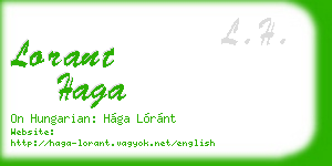 lorant haga business card